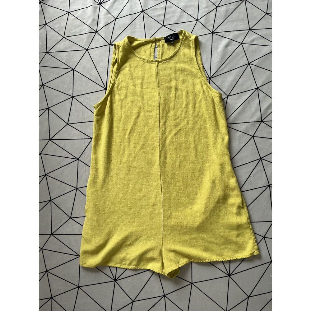 VICI Romper Size S Chartreuse Yellow Sleeveless romper